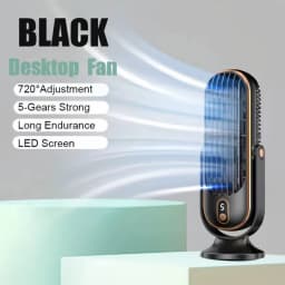 New Upgraded Large Battery Dual Motor Portable Fashion Desk Fan, Office, Travel, Camping, Outdoor RV Portable USB Fan