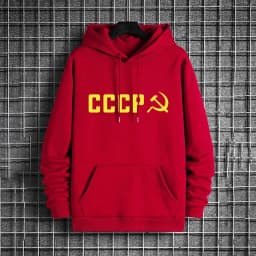 CCCP Hoodie for Men High Grade Pure Color Hooded Long Sleeve Sweatshirt Male Home Outdoor Daily Casual Sports Versatile Pullover