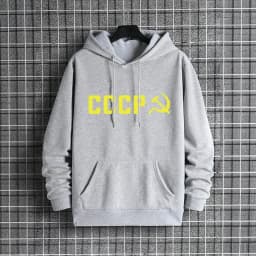 CCCP Hoodie for Men High Grade Pure Color Hooded Long Sleeve Sweatshirt Male Home Outdoor Daily Casual Sports Versatile Pullover