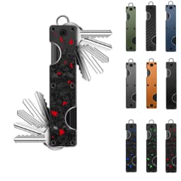 Compact Key Organizer Key Chain Key Case Minimalist Pocket-Sized Car Key Holder for Keyring Keychain Loop Piece