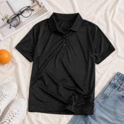 Women Solid Color Polo Shirt Summer Casual Cool Feeling Antibacterial Tops Breathable Short-sleeved Lapel Slim Fit 2025 Clothes