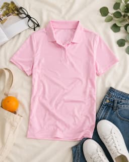 Women Solid Color Polo Shirt Summer Casual Cool Feeling Antibacterial Tops Breathable Short-sleeved Lapel Slim Fit 2025 Clothes