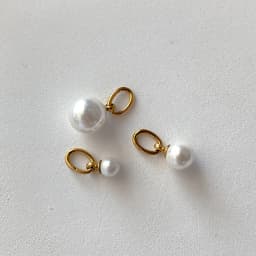 ZHENL Fashionable Round Pearl Pendant Women's Three-Piece Set Elegant Simple Design Luxury Feel DIY Jewelry Accessories