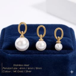 ZHENL Fashionable Round Pearl Pendant Women's Three-Piece Set Elegant Simple Design Luxury Feel DIY Jewelry Accessories