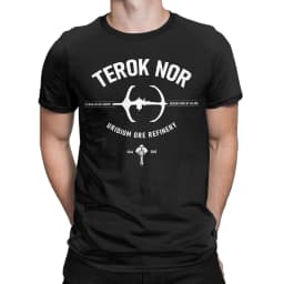 Men T-Shirt Star Treks Deep Space Nine Terok Nor Novelty 100% Cotton Tee Shirt Short Sleeve T Shirt O Neck Clothing Graphic