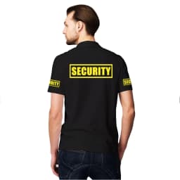 Security Classic Polo Shirt Guard Bodyguard Uniform Work Clothes Outdoor Men's Golf Polo Shirt Top