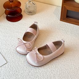 Spring Girls Cute Bow Mary Jane Flats Breathable Soft Sole Kids Ballet Shoes Casual Charming Princess Shoes for Little Girls