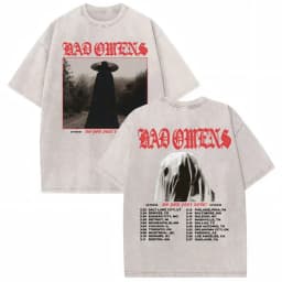 Bad Omens Do You Feel Love Tour 2026 Vintage Washed T Shirt Gothic Rock Band Concert Tshirts Men Women Fashion Oversized T-shirt