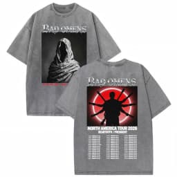 Bad Omens Do You Feel Love Tour 2026 Vintage Washed T Shirt Gothic Rock Band Concert Tshirts Men Women Fashion Oversized T-shirt