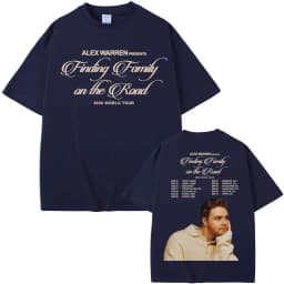 Alex Warren Finding Family on The Road 2026 World Tour Graphic Tee Shirt Men Women Harajuku Retro Short Sleeve Oversized T-shirt
