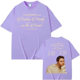 Alex Warren Finding Family on The Road 2026 World Tour Graphic Tee Shirt Men Women Harajuku Retro Short Sleeve Oversized T-shirt