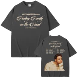 Alex Warren Finding Family on The Road 2026 World Tour Graphic Tee Shirt Men Women Harajuku Retro Short Sleeve Oversized T-shirt