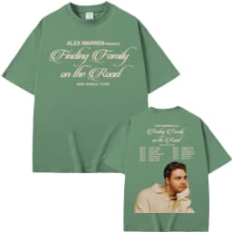 Alex Warren Finding Family on The Road 2026 World Tour Graphic Tee Shirt Men Women Harajuku Retro Short Sleeve Oversized T-shirt