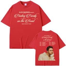 Alex Warren Finding Family on The Road 2026 World Tour Graphic Tee Shirt Men Women Harajuku Retro Short Sleeve Oversized T-shirt