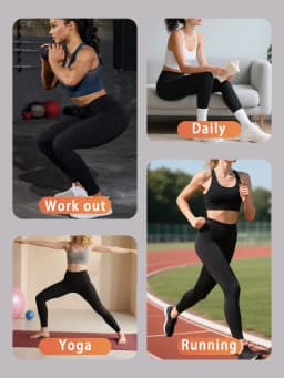 3 Pack Super Soft Leggings for Women, High Waisted Tummy Control No See Through Workout Yoga Running Pants Leggings