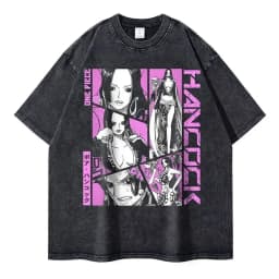 2026 New Roronoa Zoro T-shirts Vintage Washed Anime One P-Piece T-shirt Streetwear Luffy Manga Tops Tees Cotton Summer