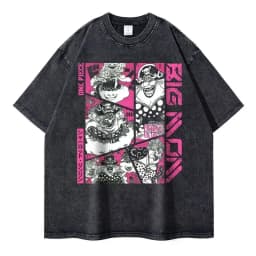 2026 New Roronoa Zoro T-shirts Vintage Washed Anime One P-Piece T-shirt Streetwear Luffy Manga Tops Tees Cotton Summer