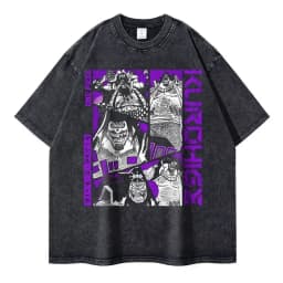 2026 New Roronoa Zoro T-shirts Vintage Washed Anime One P-Piece T-shirt Streetwear Luffy Manga Tops Tees Cotton Summer