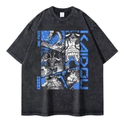 2026 New Roronoa Zoro T-shirts Vintage Washed Anime One P-Piece T-shirt Streetwear Luffy Manga Tops Tees Cotton Summer