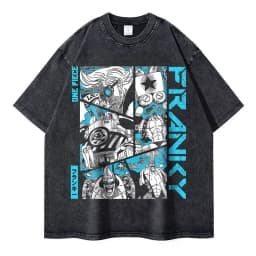 2026 New Roronoa Zoro T-shirts Vintage Washed Anime One P-Piece T-shirt Streetwear Luffy Manga Tops Tees Cotton Summer