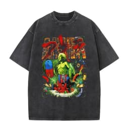 Washed Vintage Anime Akira T Shirts Japanese Science Fiction Cartoon Movie Shima Tetsuo T-shirt Men 90s Manga Oversized T-shirts