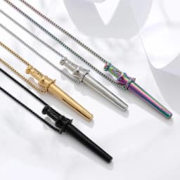 Stainless Steel Anxiety Relief Breathing Necklace Large Size Meditation Pendant for Stress Calm Quit Smoking Vaping Aid Jewelry