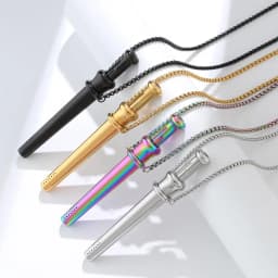 Stainless Steel Anxiety Relief Breathing Necklace Large Size Meditation Pendant for Stress Calm Quit Smoking Vaping Aid Jewelry