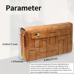 New Multifunctional Long Wallet, Leather Zipper Wallet, Men's Simple Design Business Clutch, Phone Bag