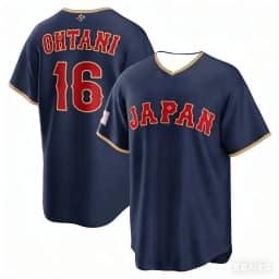 2026 New Japan Baseball Jersey Okamoto 25 Men's Navy WBC Baseball Shirt Short Sleeve Fan Version Sportswear