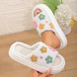 Hemp Platform Women's Slippers House Spring Summer Designer Woman Shoes 2026 Flower Indoor Slides Soft Thick Sole Non-Slip Floor