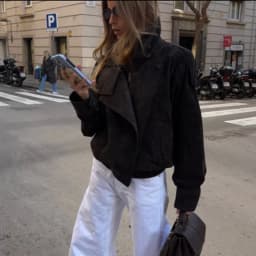 Women's Jacket 2026 New Fashion Spring Long Sleeve Motorcycle Style Jacket Dark Chocolate Color Personality Chic Ladies Outwear