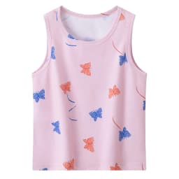 4-Piece Set of Girls' Four Season Comfortable Versatile Vest, Cute Printed Top, Children's Casual Sleeveless T-Shirt, Base Shirt