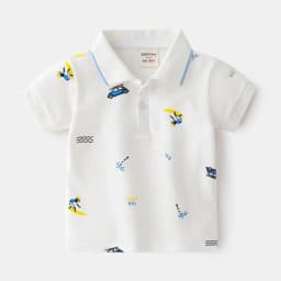 100% Cotton Boys Polo Shirts Kids Toddler Baby 1 to 2 3 4 5 6 7 Years Plain White Blue Children Polos T Shirt Designer Clothes
