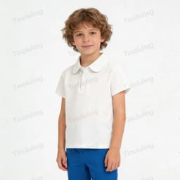 100% Cotton Boys Polo Shirts Kids Toddler Baby 1 to 2 3 4 5 6 7 Years Plain White Blue Children Polos T Shirt Designer Clothes
