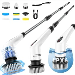 TINSOL 12 in 1 Electric Cleaning Brush with Telescopic Handle, Multifunctional Household Floor and Kitchen Cleaning Tool