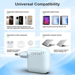 45W GaN PD Fast Charger, Single USB-C Port Mini Wall Charger for iPhone, Samsung Galaxy, Full Series Xiaomi & More