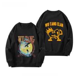 Fit Wu-Tang Clan - Round-neck Hoodie for Boys From The Wu-Tang Clan Retro Vintage High Street Stylish and Versatile Outerwear