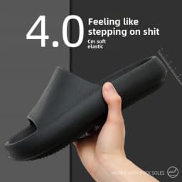 Home-use men's and women's thick-soled couple's household quiet-sounding bathroom slip-on shoes with a feces-sensing feature
