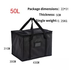 Insulated Cooler Bag, Large Capacity Thermal Lunch Tote, Waterproof Portable Ice Pack for Picnic, Food Delivery, Outdoor Camping
