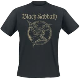 Black Sabbath Vintage Gothic Demon Graphic Cotton T-Shirt Unisex Heavy Metal Style Black Short Sleeve Top