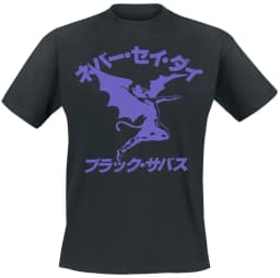 Black Sabbath Vintage Gothic Demon Graphic Cotton T-Shirt Unisex Heavy Metal Style Black Short Sleeve Top