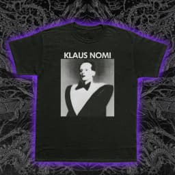 Klaus Nomi T-shirt New Wave Opera Music Total Food David Bowie T-shirt Pure Cotton All-Season Streetwear   shirts for men