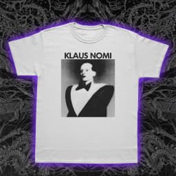 Klaus Nomi T-shirt New Wave Opera Music Total Food David Bowie T-shirt Pure Cotton All-Season Streetwear   shirts for men