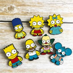 7pcs the Simpsons Enamel Pin Set - Homer J. Simpson Marge Bart Lisa Krusty the Clown - Comedy Animation Badges for Backpack