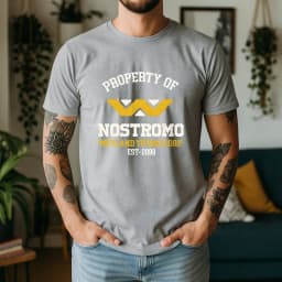 100% Cotton Nostromo T-Shirt Weyland Yutani 2099 Alien Sci-Fi Retro Style Oversized Breathable Casual Short Sleeve