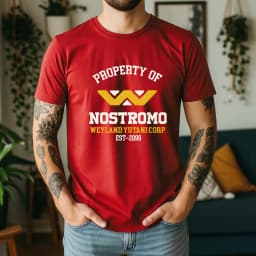 100% Cotton Nostromo T-Shirt Weyland Yutani 2099 Alien Sci-Fi Retro Style Oversized Breathable Casual Short Sleeve