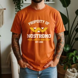 100% Cotton Nostromo T-Shirt Weyland Yutani 2099 Alien Sci-Fi Retro Style Oversized Breathable Casual Short Sleeve
