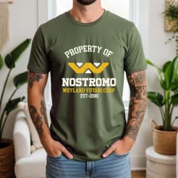 100% Cotton Nostromo T-Shirt Weyland Yutani 2099 Alien Sci-Fi Retro Style Oversized Breathable Casual Short Sleeve