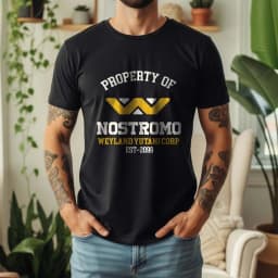 100% Cotton Nostromo T-Shirt Weyland Yutani 2099 Alien Sci-Fi Retro Style Oversized Breathable Casual Short Sleeve