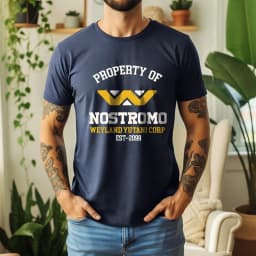 100% Cotton Nostromo T-Shirt Weyland Yutani 2099 Alien Sci-Fi Retro Style Oversized Breathable Casual Short Sleeve